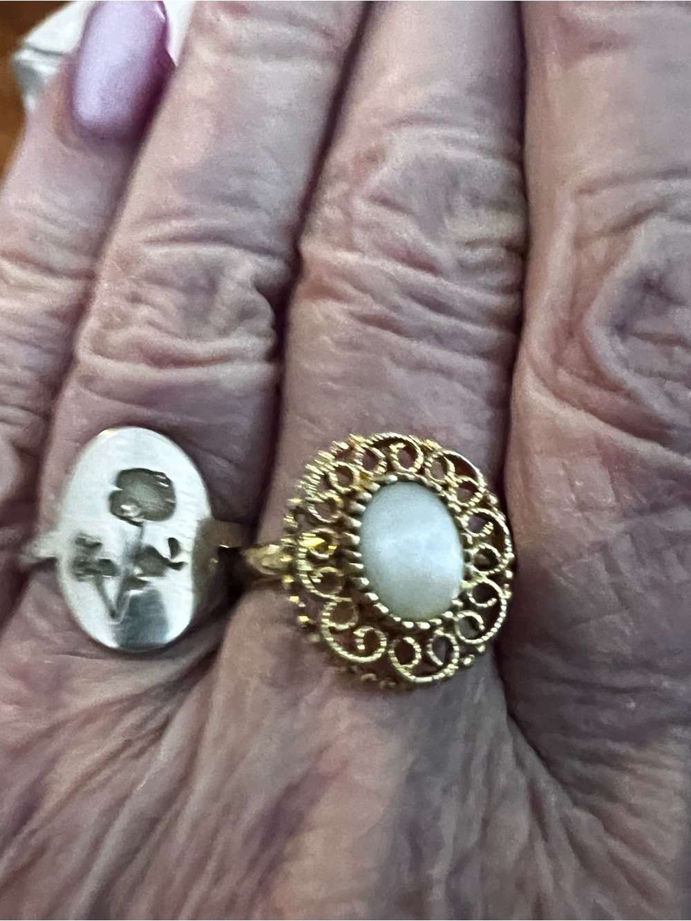 Sarah Cov, Ring is adjustable and the flower is vintage 925.